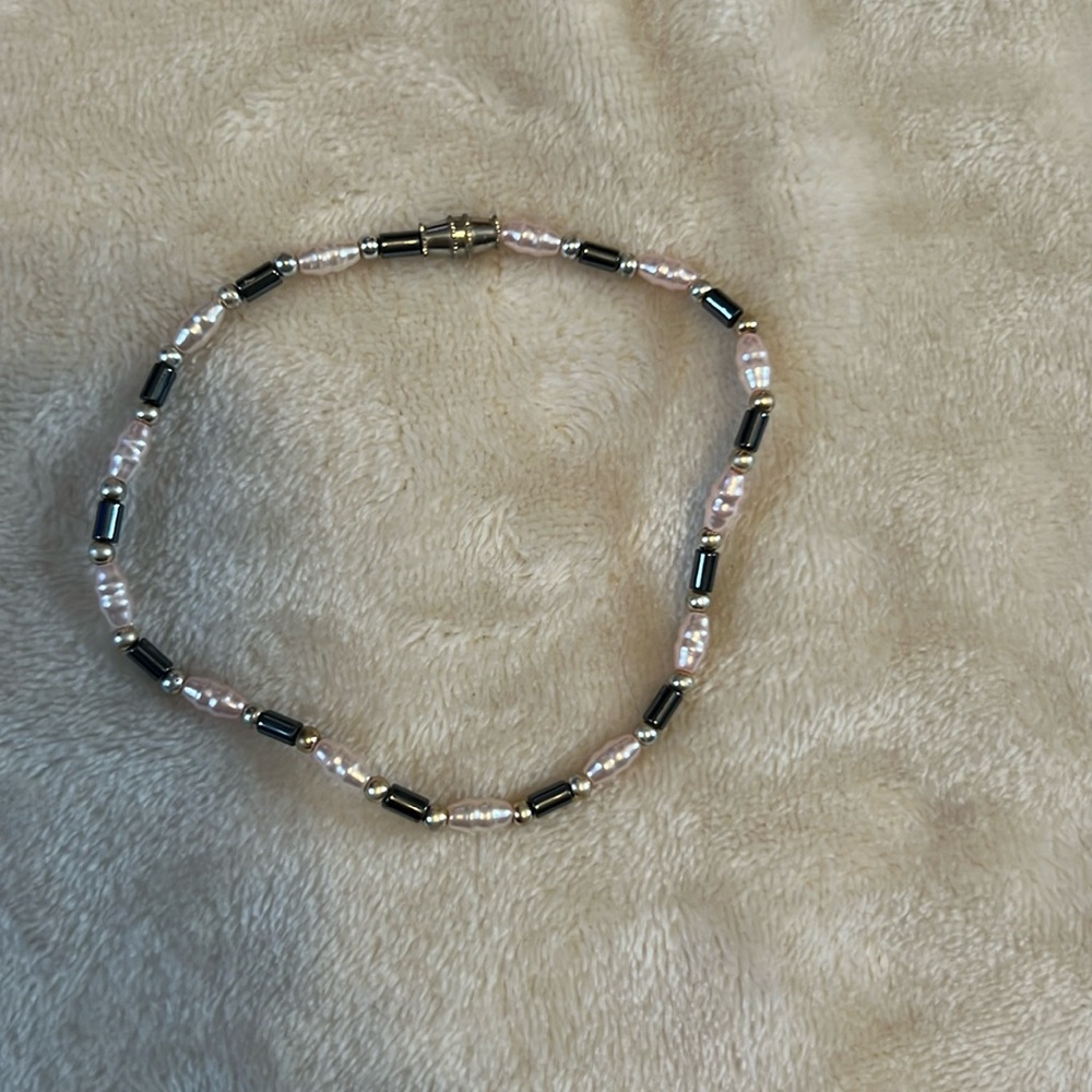 Vintage fashion pearl ankle bracelet large
